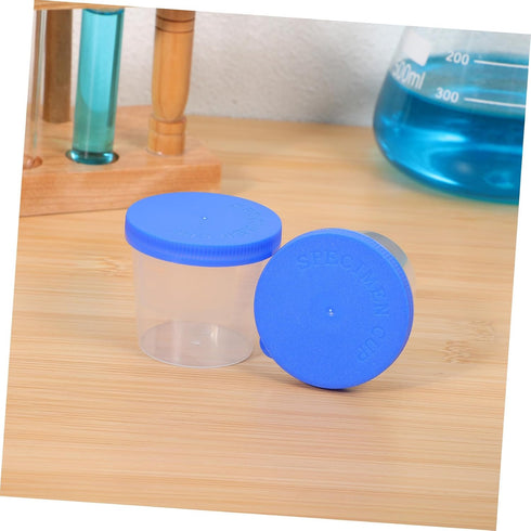 30pcs PRETYZOOM Disposable Sputum Cups Lids Specimen Collection Cups for Pregnancy Tests Lightweight Portable Sterile
