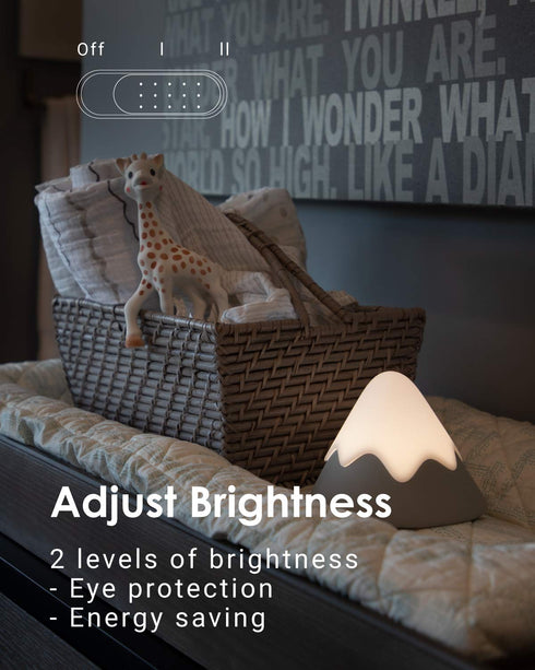 DesignNest Dimmable, Snow Mountain Baby Night Light, Tap Squeeze Touch Control with Timer, Soft Eye Caring
