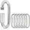 sprookber Stainless Steel Chain Quick Links, 304 Stainless Steel Chain Connector, Set of 6 Carabiner Hooks