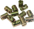 RLECS 12pcs M6 Pozidriv Hammer M6 15mm Slotted Barrel Nuts Cross Dowels Slotted Nuts Horizontal Hole Nut Embedded Nut