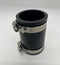 Flexible PVC Coupling with Stainless Steel Clamps, 1-1/2", Black