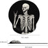 Britimes Ergonomic Mouse Pad with Wrist Support, Black Human Skeleton Skull Non-Slip Base for Home Office Gaming