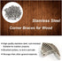 24Pcs 40x40mm 90 L Bracket Corner Braces Stainless Steel Small Shelf Bracket for Wood, Shelves, Cabinet, Wall Hanging