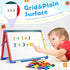 SWANCROWN Portable Magnetic Dry Erase White Board for Kids, 16x12 Inch Double Sided Tabletop Easel with 82Pcs Magnets