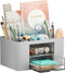 Marbrasse Pen Organizer with 2 Drawers, Multi-Functional Desk Holder with 5 Compartments for Office Art Supplies