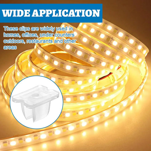 Nogeqi 30PCS 5mm 6mm LED Strip Light Clips with Screws, Waterproof LED Strip Mounting Clips Holder Mounting Bracket
