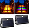2 Pack Motion Sensor Solar Step Lights, Ip67 Waterproof Outdoor Stair Light,Warm