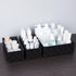 Posprica Woven Storage Baskets, Small Black Cube Bin Container, Tote Organizer Divider for Drawer, Closet, Shelf, Set