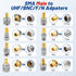16pcs Anina RF Coaxial Adapter Kit UHF/BNC/N/F to SMA Male/Female Connectors for Ham Radio, Antenna, CCTV, WiFi, GPS