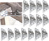 Ferixan 15 Pack Trapezoid L Shelf Bracket Brace - Corner Connector: Angle Brackets Stainless Steel Support Joint