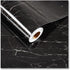 CRE8TIVE Black Marble Contact Paper for Countertops, Waterproof Peel and Stick Wallpaper 12"x80" for Cabinets