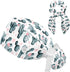 CHENZZZZ Red Blooming Rose Flowers Black Working Cap with Scrunchy and Ribbon Tie