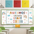 gisgfim Welcome Banner Bulletin Board Decoration Set Boho Rainbow Classroom Decor for Kindergarten and Preschool