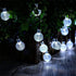 20 LED Crystal Globe Solar String Light, Extra-Bright Outdoor Lights with 8 Modes, Waterproof Solar Powered for Garden