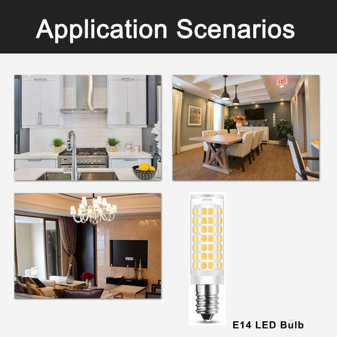 E14 Cooker Hood Light Bulbs European Base, Range Hood AC110V-130V for Sewing Machine, Refrigerator, Daylight White,