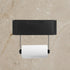 PRETYZOOM Wall-Mounted Stainless Steel Toilet Paper and Wipes Holder with Phone Shelf Bathroom Tissue Box Storage Rack