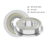F6001ZZ 4PCS Double Metal Shielded Flanged Bearing 12×28×8mm Chrome Steel ABEC-1(P0) Z2 for Industrial Machine