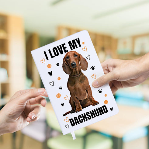 Dog Notebook Journal (96 lined pages) - Dog Themed Gifts, Cute Notebooks for Women, Fun Gifts for Dog Lovers, Dachshund