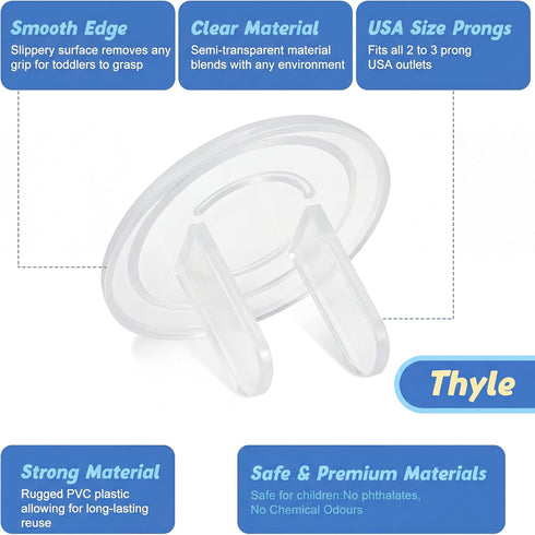 120 Thyle Pcs Outlet Covers Bulk Child Baby Proofing Plug for Electrical Outlets Covers Easy Install Socket Sturdy Safe