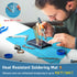 XOOL Blue Magnetic Silicone Work Mat - Heat Resistant Soldering Mat with Scale Ruler and Screw Position, 13.8''×9.8''