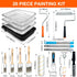 28 Set, 9" 4" Pcs Paint Tray Paint Brush for Wall, Paint Tray, & Paint Roller Covers with Roller Frame, Stainless Steel