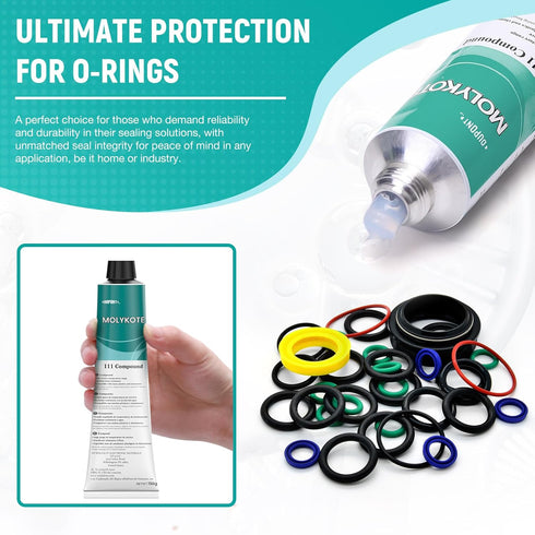 HushOil 111 150g 5.3oz, Molykote Compound Valve Lubricant and Sealant Silicone Grease for O-Rings, Plug Valves, Seal
