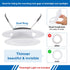 3.6" 5" 2 PATIKIL ID OD Plastic Trim Ring, Pcs Ceiling Light Goof Rings Matte Circular Light Cover Lighting Fixture