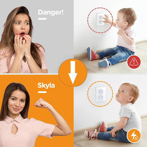 100 Pack Outlet Covers Baby Proofing Clear Outlet Covers Baby Safety Outlet Plug Covers Safe & Secure Electric Plug