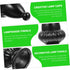 STOBOK 2pcs Decorative Lamp Finial Knob for Floor and Table Lamps Black Aluminum Harp Frame Shade Decor Internal Thread