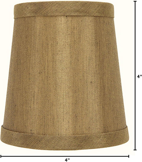 4 Inch 2.5x4x4 Upgradelights Bronze Silk Mini Clip On Chandelier Lamp Shade