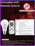 Bulb 660nm 1800K 10W A19 Bulb, E26 2Pack Red and Amber Sleep with Remote Control Choose Red Light or Amberlight,Timer
