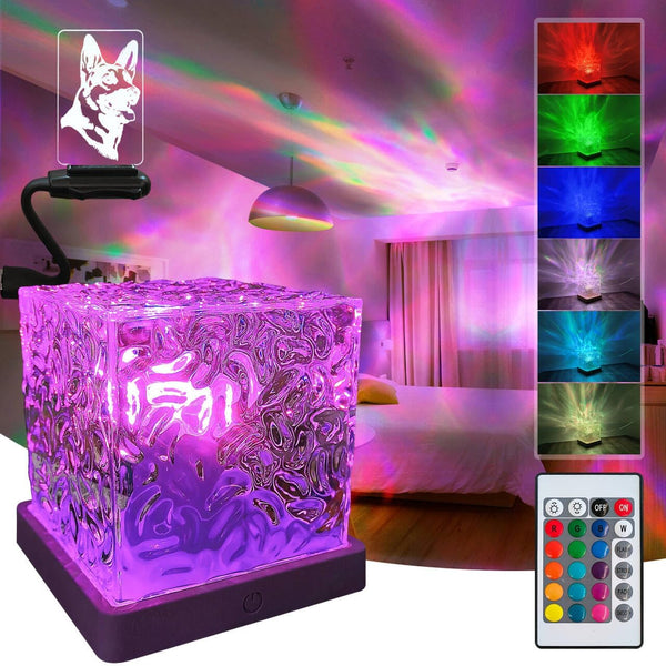 Masshomi LED Ocean Wave Projector Light 16 Color Change 4 Mode Touch Remote