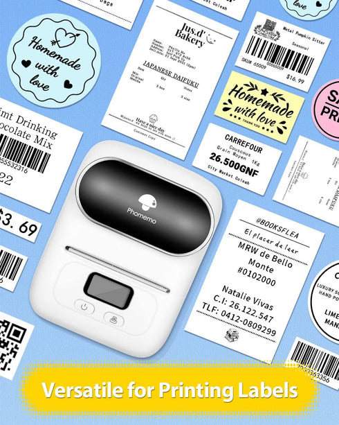 Phomemo 1.57" Adhesive Round Labels, Transparent Circle for M110/M120/M220, 180 Labels/1 Roll