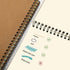 LABUK 7 Pack Blank Notebook, 100 Pages Unlined Spiral Notebook, 8.3"x 5.5" Soft Cover Kraft Memo Notepads