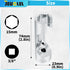 JEUCLEL 15mm 3/8" Drive Diesel Injector Fuel Line Socket Wrench, Flare Nut Socket for Fastener on Bent Pipes, Wired