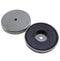 Master Magnetics Ceramic Round Base Magnet Fastener, 3.20'' Diameter, 0.445'' Thick, Nickel-Plated, Pack of 2