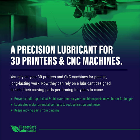 3D 1 oz 3D PlanetSafe Lubricants Printer Grease - - Reduces Friction & Protects Rails & Bearings - Ideal Printer Oil