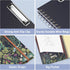 Rimilak Spiral Clipboard Folio, Refillable Lined Notepad, 14.5 x 9.8 Inch, Hardcover Clipboards with 5 Pockets, Daisy