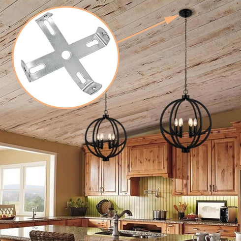 SPNKMJUJ 4 Packs 4.13" Ceiling Light Mounting Bracket Light Fixture Mounting Bracket with Screws for Chandelier