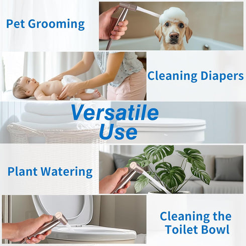 Neween Handheld Toilet Bidet Sprayer for Toilet-Adjustable Water Pressure Control with Retractable Hose for Feminine