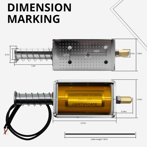 DC24V Solenoid35mm Electromagnet24V Linear Stroke Push-Pull Solenoid Electric MagnetLong Stroke Small Electromagnetic