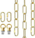 garini 15 Feet Gold Light Fixture Chain, Adjustable Metal Pendant Chandelier Chain