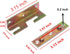 XMHF 4 Set Bed Rail Brackets Heavy Duty Wood Snap Connectors Fittings No-Mortise Installation Connectors Brass Tone