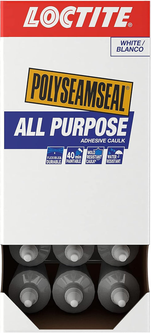 Polyseamseal 2139006 All Purpose Adhesive Caulk, 5.5 Oz, White