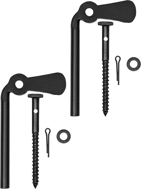 Set 2 Mystic Colonial Medieval Hand-Forged Iron Shutter Dogs of Heavy Duty Functional Window Shutter Holdbacks | Rustic