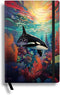 RICCO BELLO Wide Ruled Hardcover Diary Journal, 192 Pages, 5.7 x 8.4 Inches, Orca for Kids and Tweens