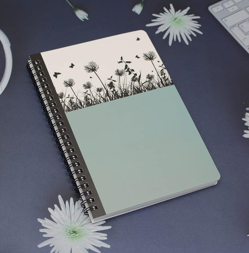 Yansanido Spiral Notebook, 4 Pcs A5 Thick Tree Design, 80 Sheets - 160 Pages, 4 Color Ruled Journals for Study and Notes