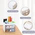 LETURE Small Desk Organizer With Drawer, Office Desktop Storage Box for Business Card/Pen/Pencil/Mobile Phone/Stationery