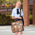 Krafig 3 Cute Cookies Milk Pattern Zipper Binder Bag Ring with Handle Shoulder Strap, Binder File Organizer Bag Storage