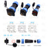 HangTon HE29 24 pin 5A 250V Power Connector, Waterproof IP68 Circular Male Female Plug Panel Socket 18AWG Wire